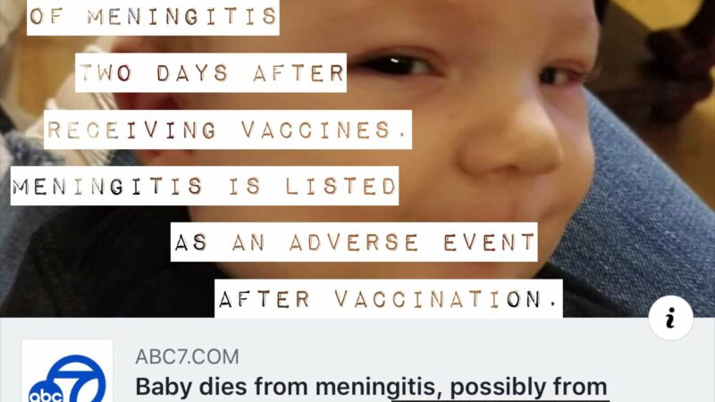 Baby dies from “meningitis” 2 days after vaccinations. Was it vaccine-induced?