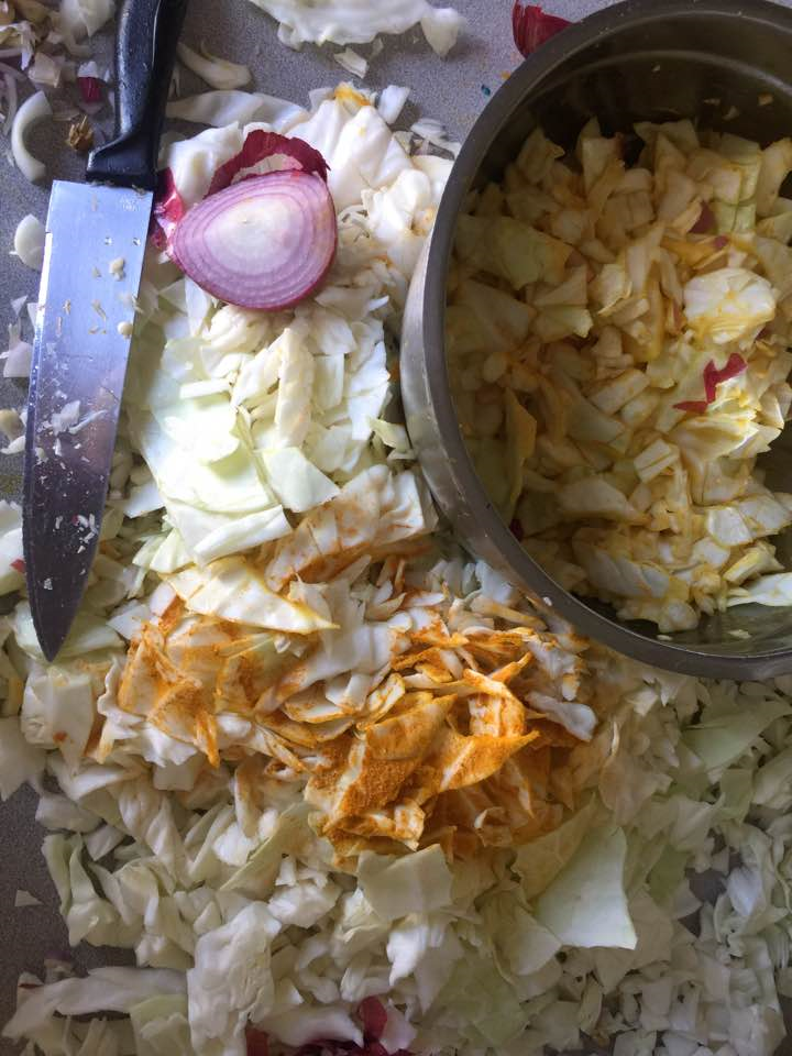 DIY Medicinals: Turmeric Onion Sauerkraut